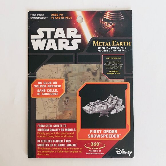 Metal Earth Star Wars 3D Model First Order Snowspeeder New Sealed  For Age 14+ - Picture 8 of 16